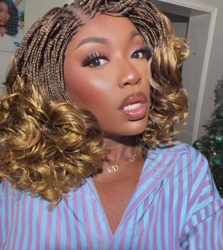 Short wavy gold braid – Pricelesshairs